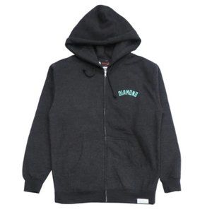 Diamond Supply Arch Zip Hoodie – Charcoal – NWT – Men’s Streetwear